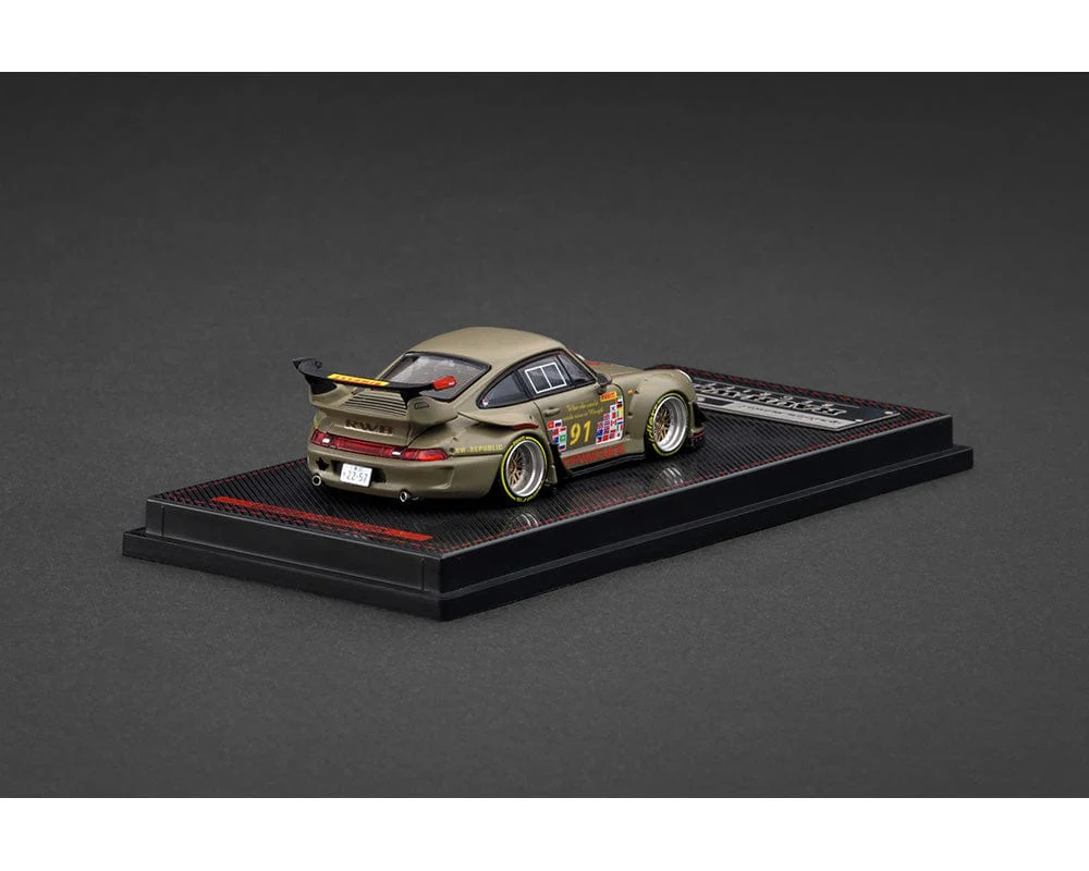 (Pre-order) Rauh-Welt Begriff RWB 993 Matte Green Ignition Model 1/64 scale - Image 3