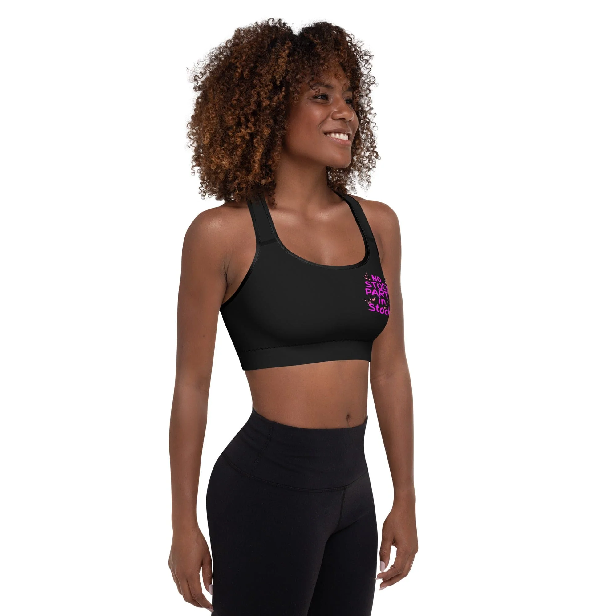 No Stock Parts in Stock Padded Sports Bra - Image 3