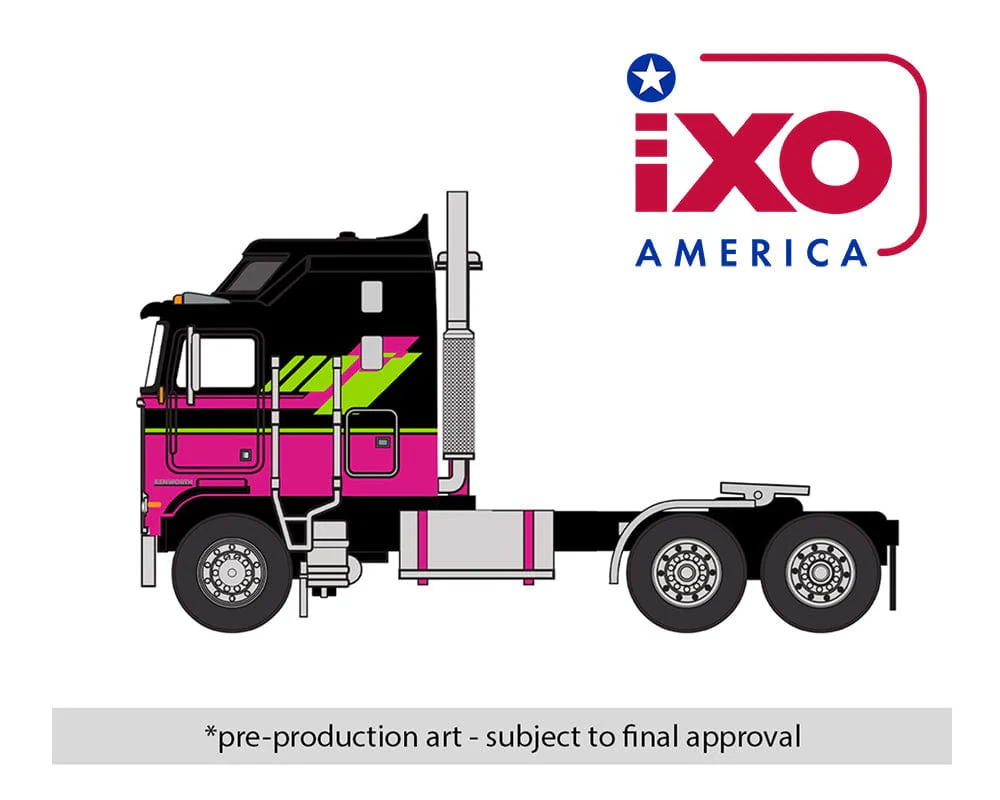 1976 Kenworth K100 Aerodyne Black and Pink IXO Models 1:64 - Image 2