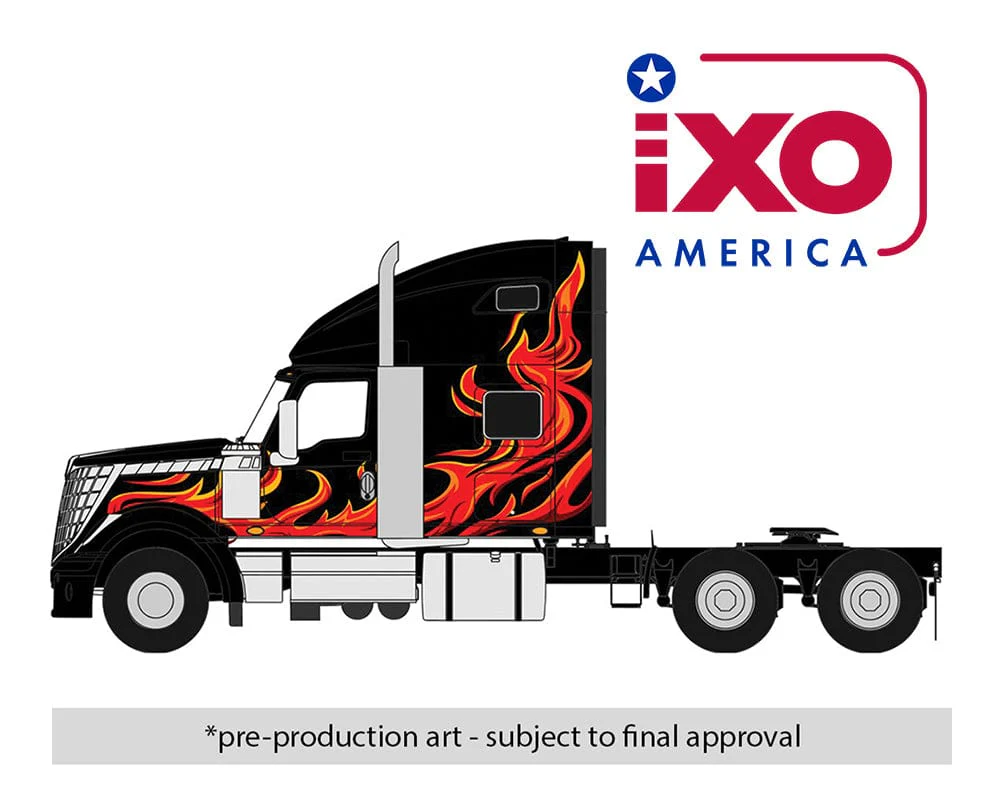 2010 International Lonestar – Black with flames Ixo Model 1:64 scale - Image 2