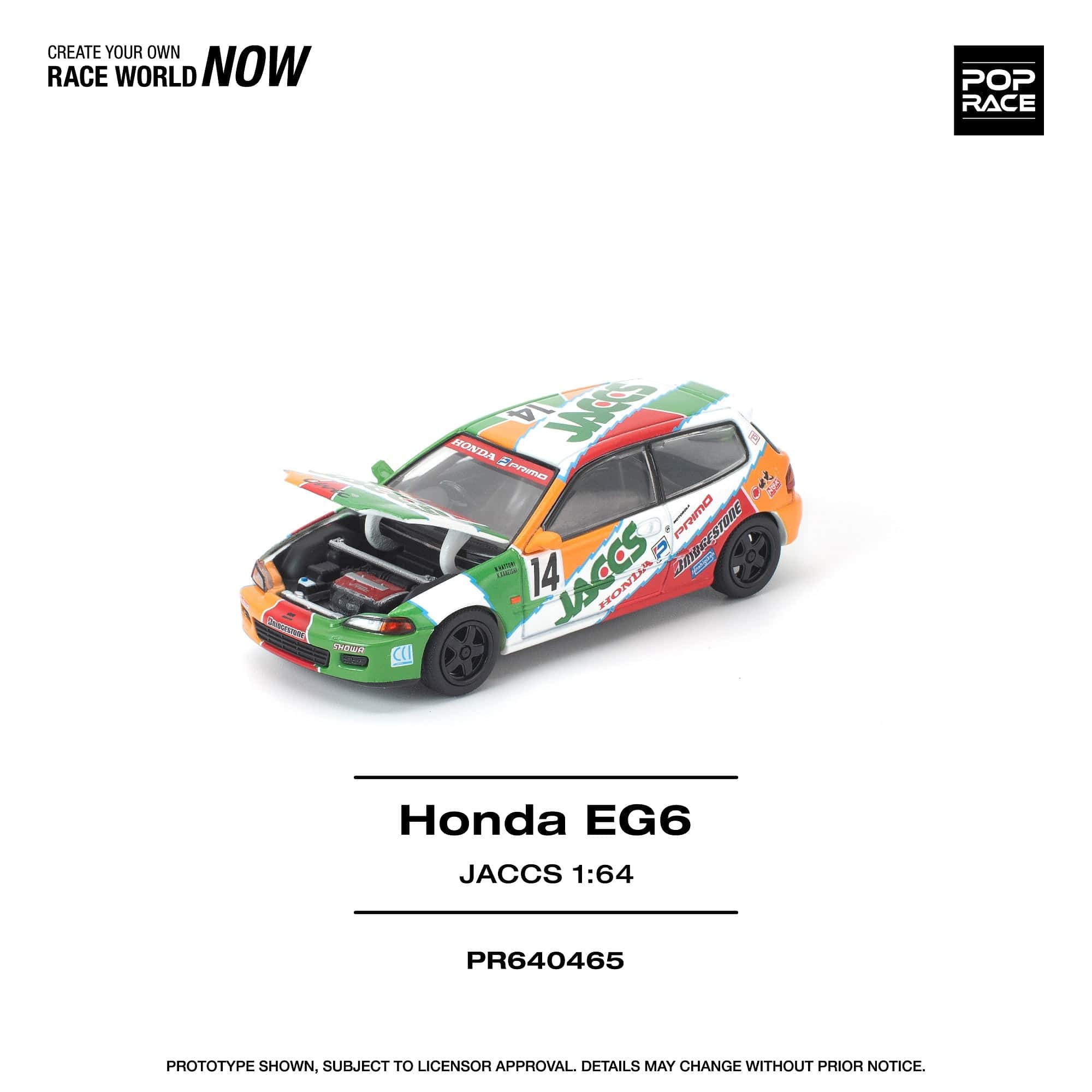 (PRE-ORDER) Honda Civic EG6 JACCS Pop Race 1/64