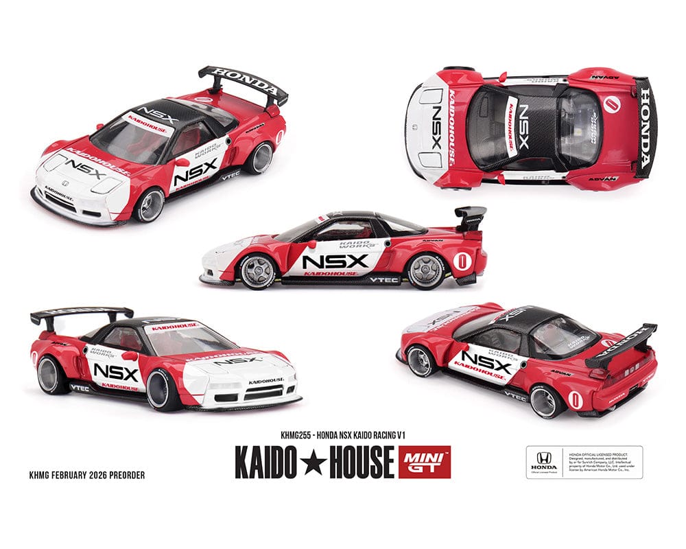 (Pre-order) Honda NSX V1 Red White Kaido House Mini GT 1/64 scale