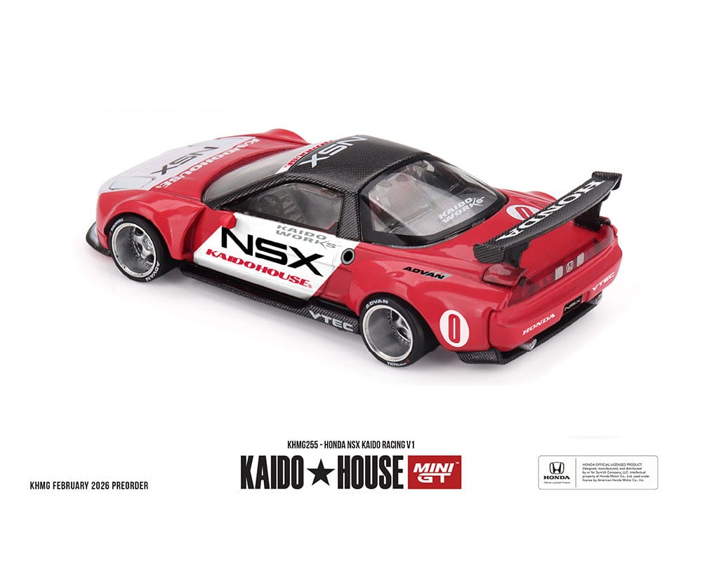 (Pre-order) Honda NSX V1 Red White Kaido House Mini GT 1/64 scale - Image 2