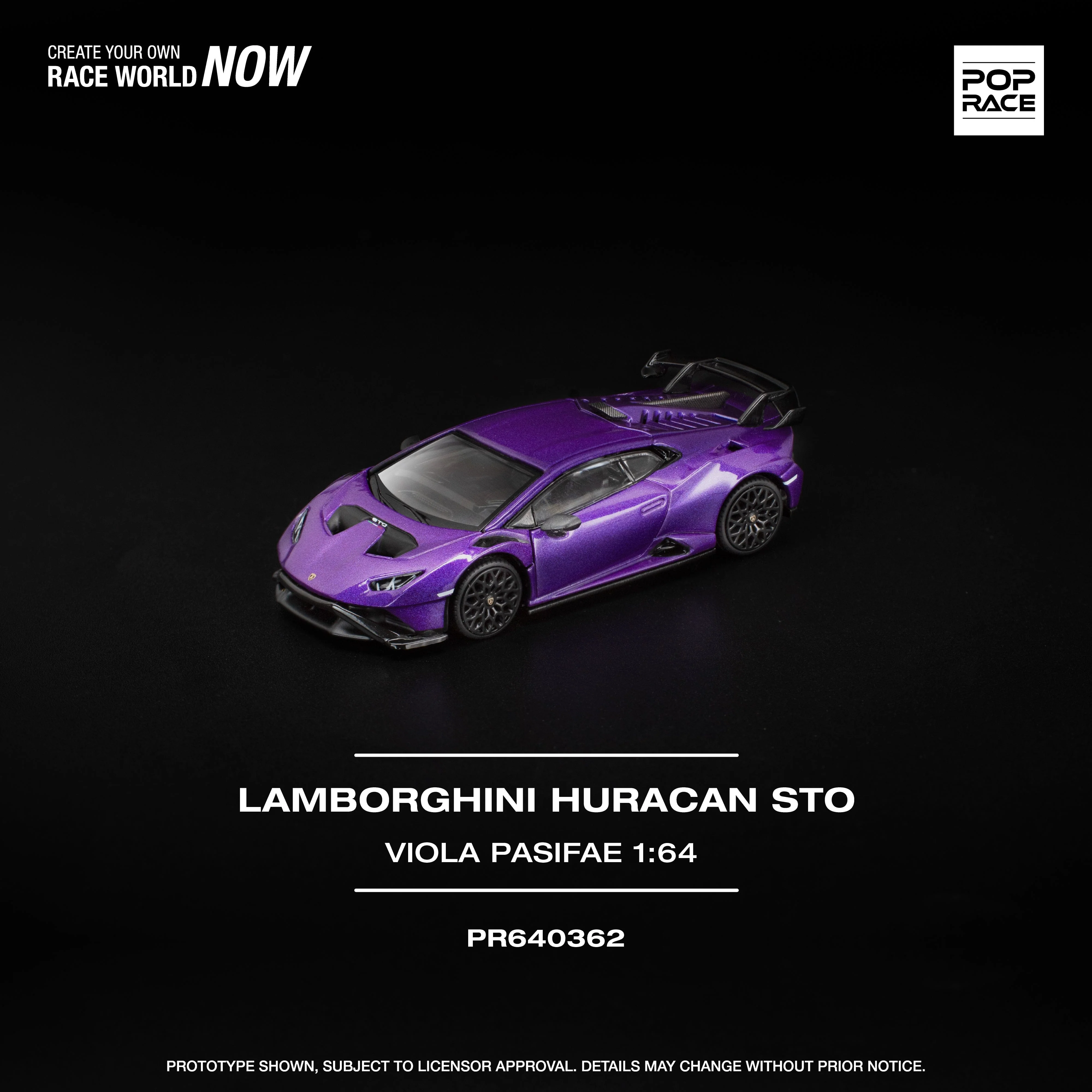 (Pre-order) Lamborghini Huracan STO Viola Pasifae Pop Race 1/64 scale
