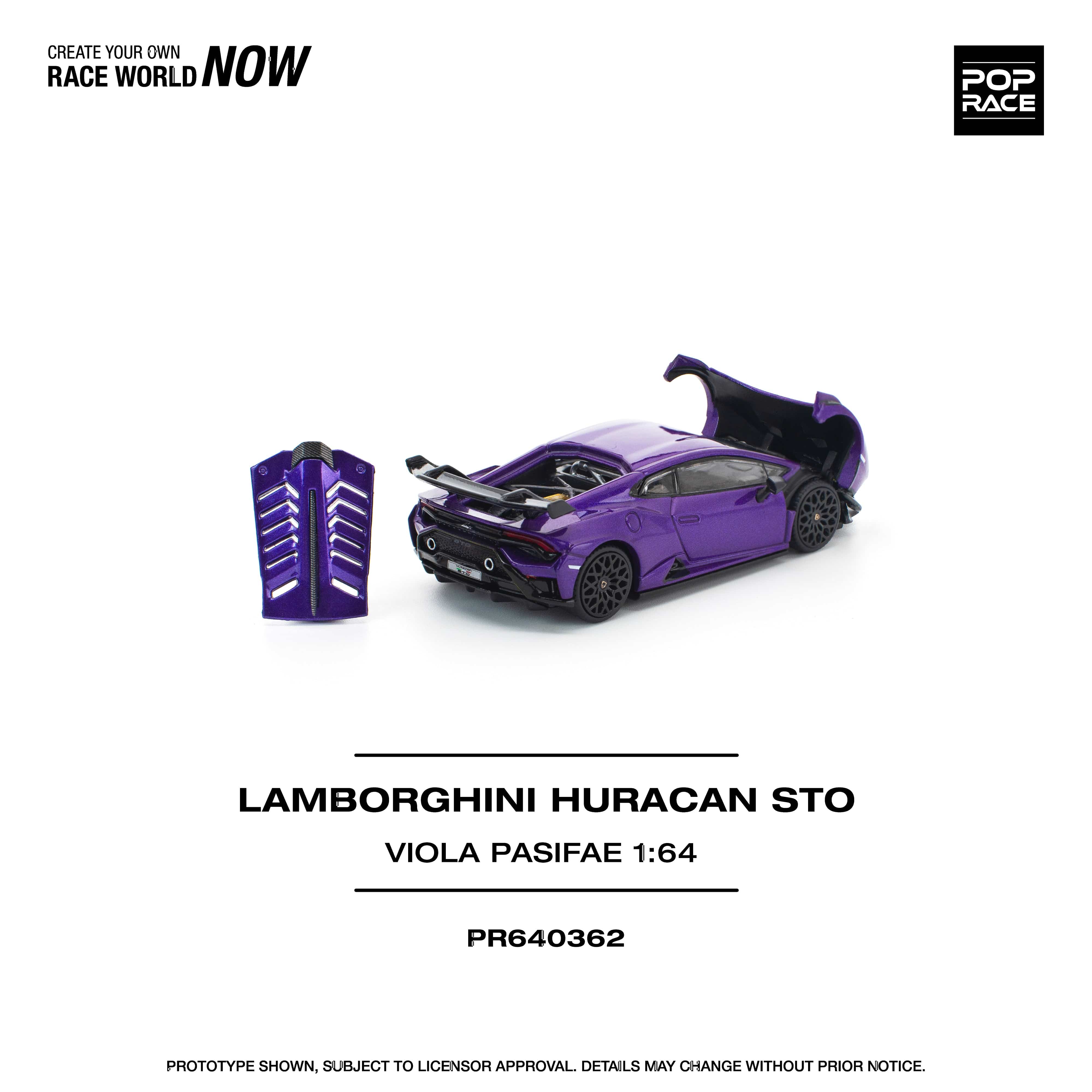 (Pre-order) Lamborghini Huracan STO Viola Pasifae Pop Race 1/64 scale - Image 2