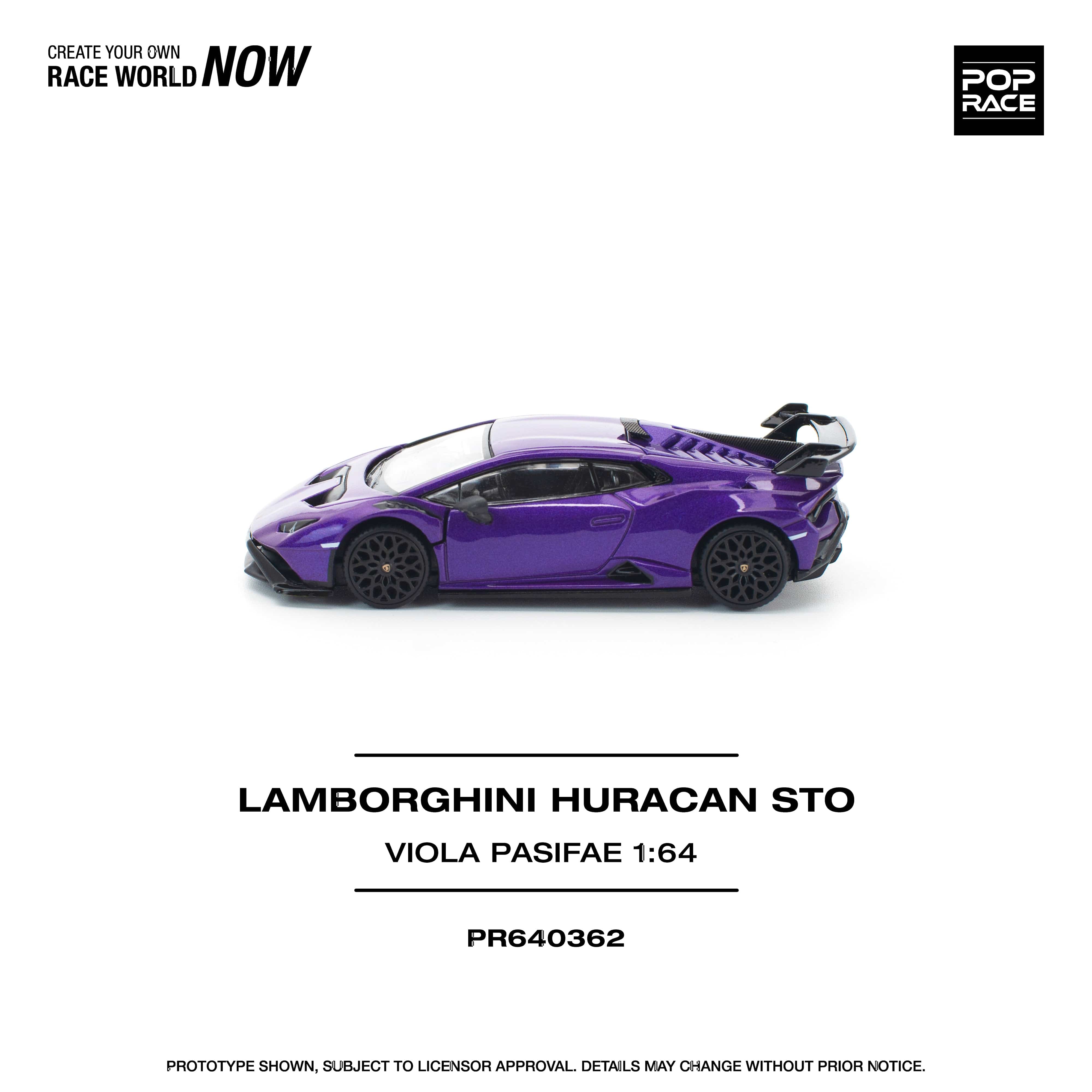 (Pre-order) Lamborghini Huracan STO Viola Pasifae Pop Race 1/64 scale - Image 3