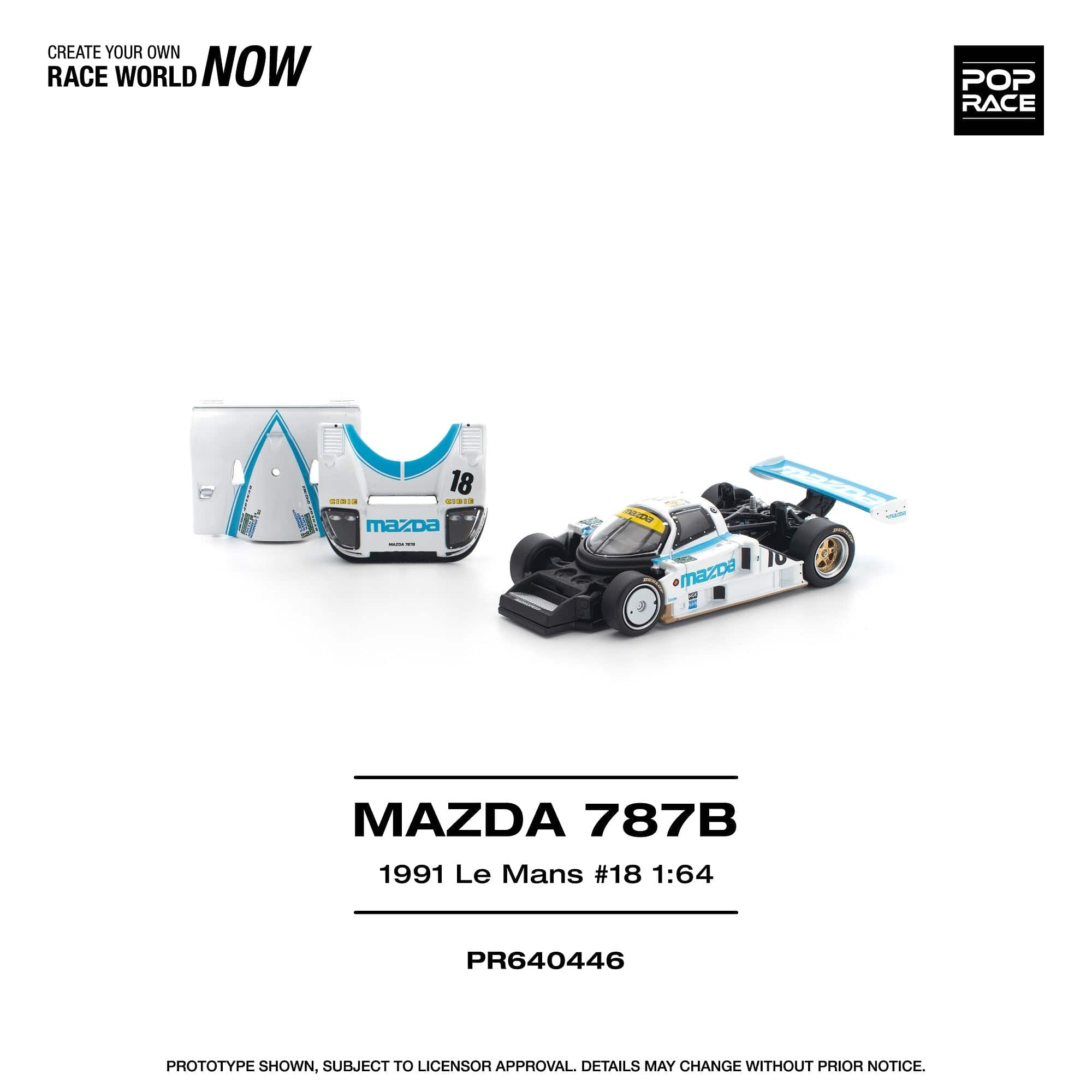 (Pre-order) Mazda 787B 1991 Le Mans 24hrs #18 1/64 Pop Race