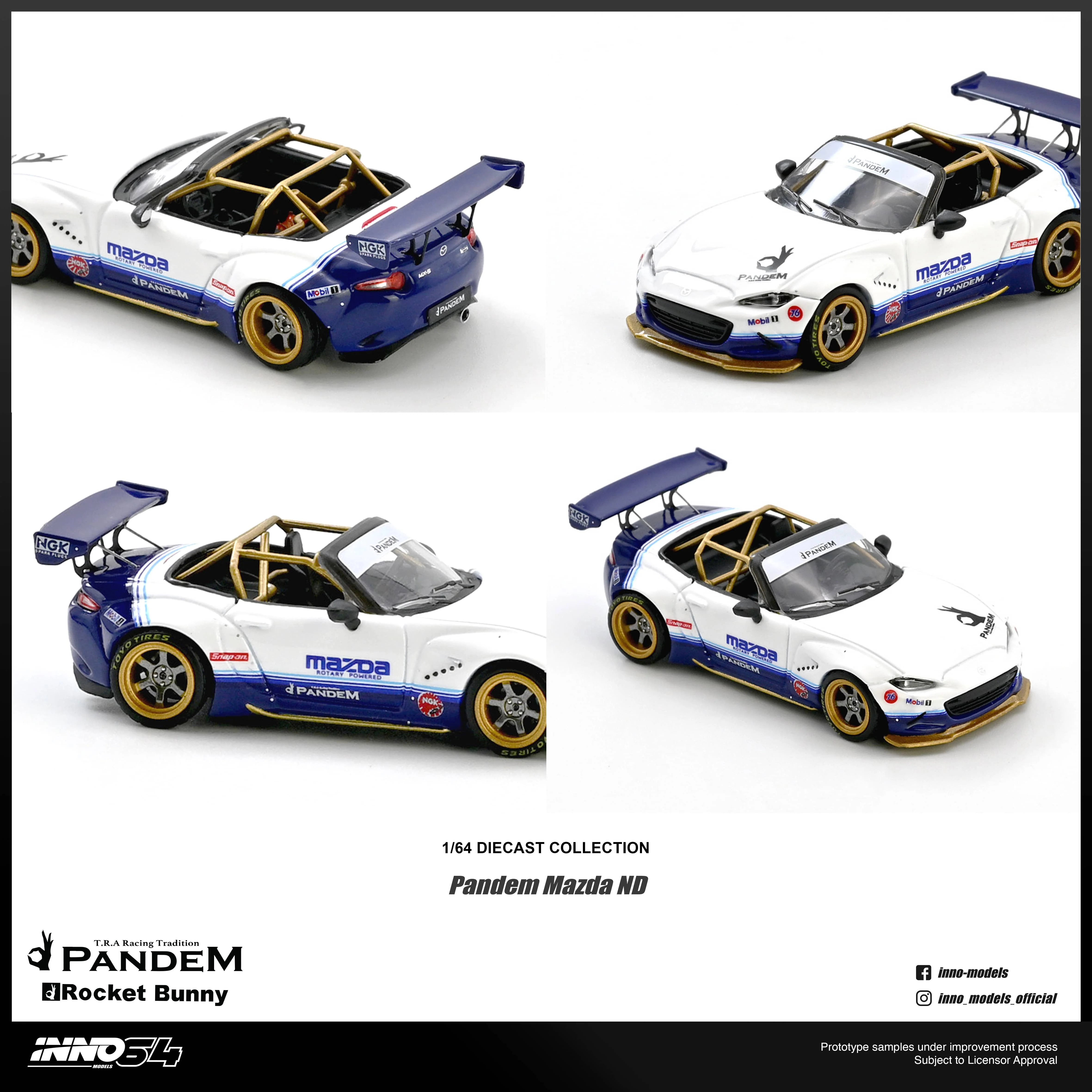 (Pre-Order) Mazda MX-5 ND Miata Pandem Rocket Bunny V1.0 Inno64 1/64 scale