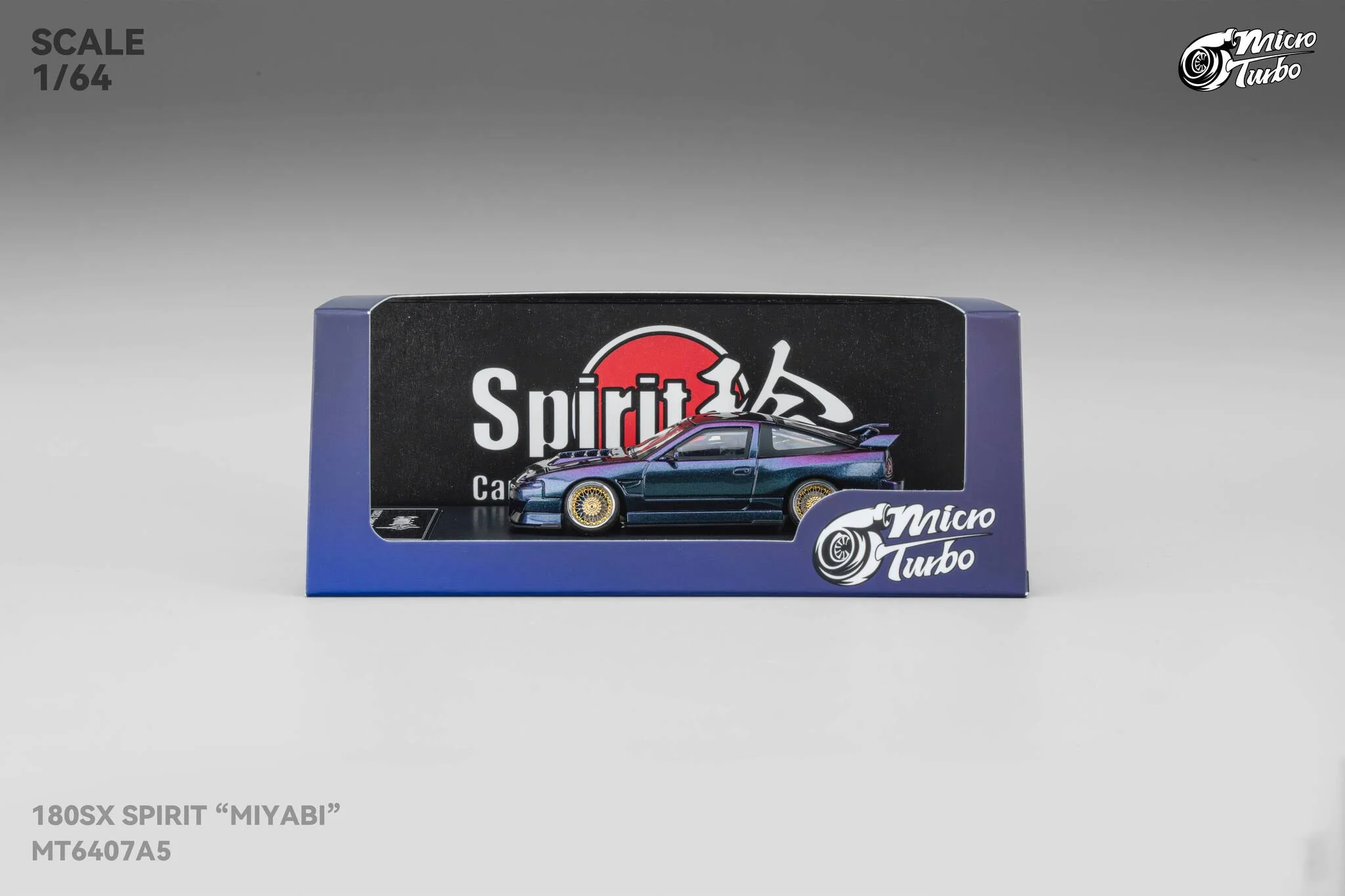 Nissan 180SX Spirit Miyabi Purple Chamaleon Micro Turbo 1/64 scale - Image 4