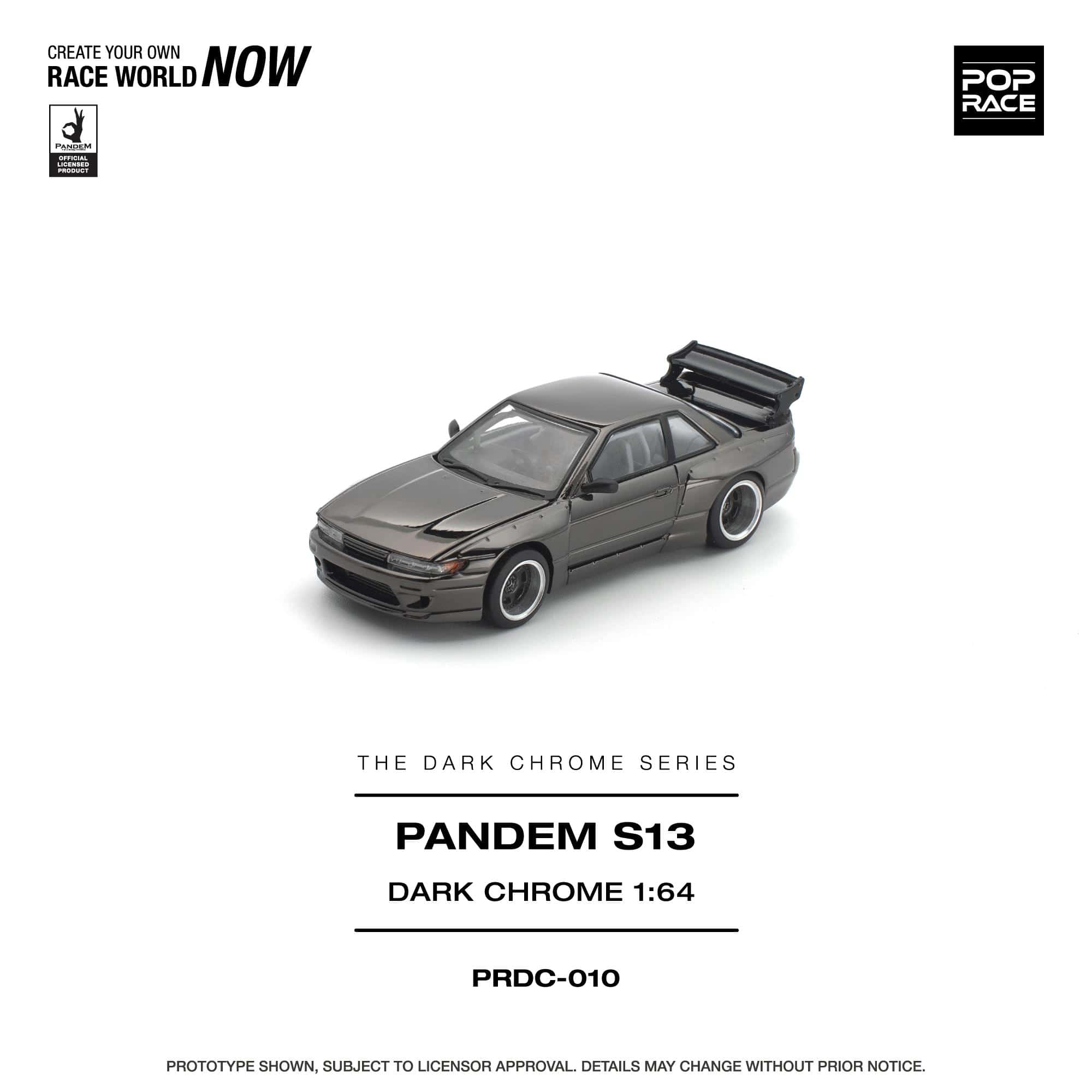 (Pre-Order) Nissan Silvia S13 Pandem Dark Chrome Pop Race 1/64