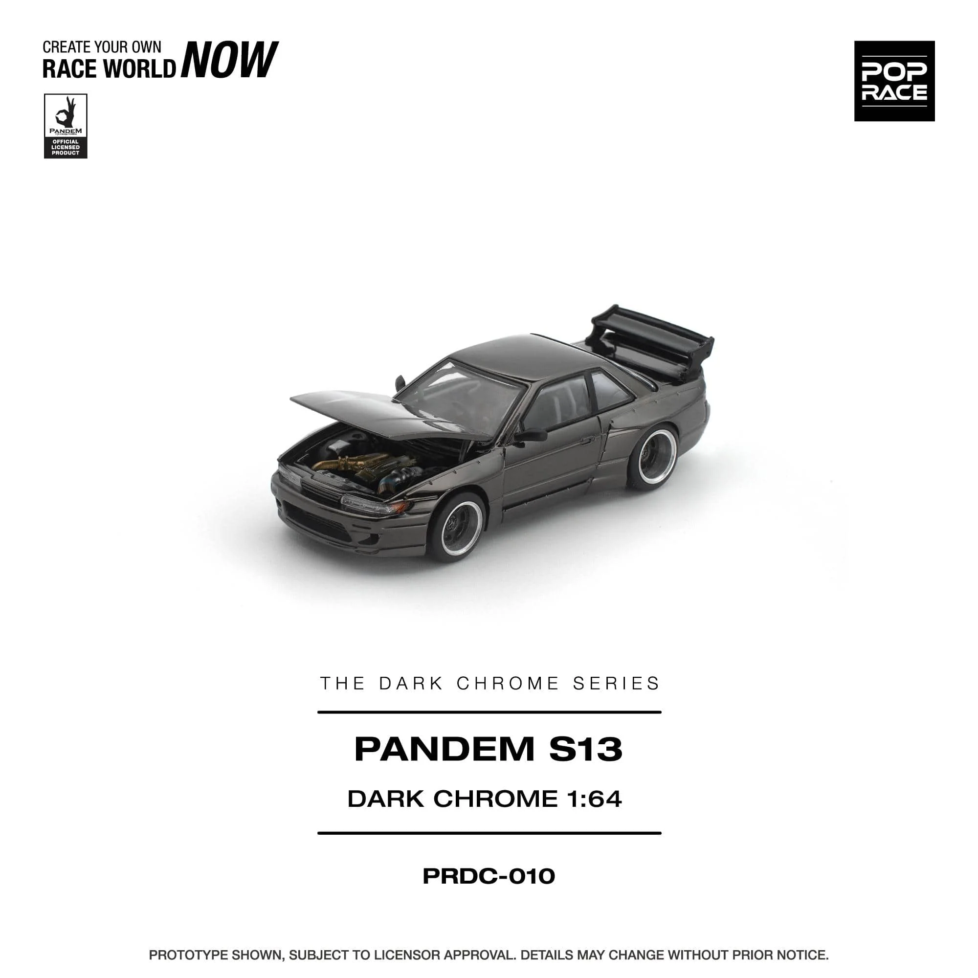(Pre-Order) Nissan Silvia S13 Pandem Dark Chrome Pop Race 1/64 - Image 3