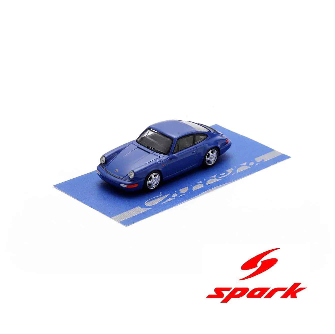 (PRE-ORDER) Porsche 911 964 3.6 RS Maritime blue with silver wheels Spark 1:64 scale
