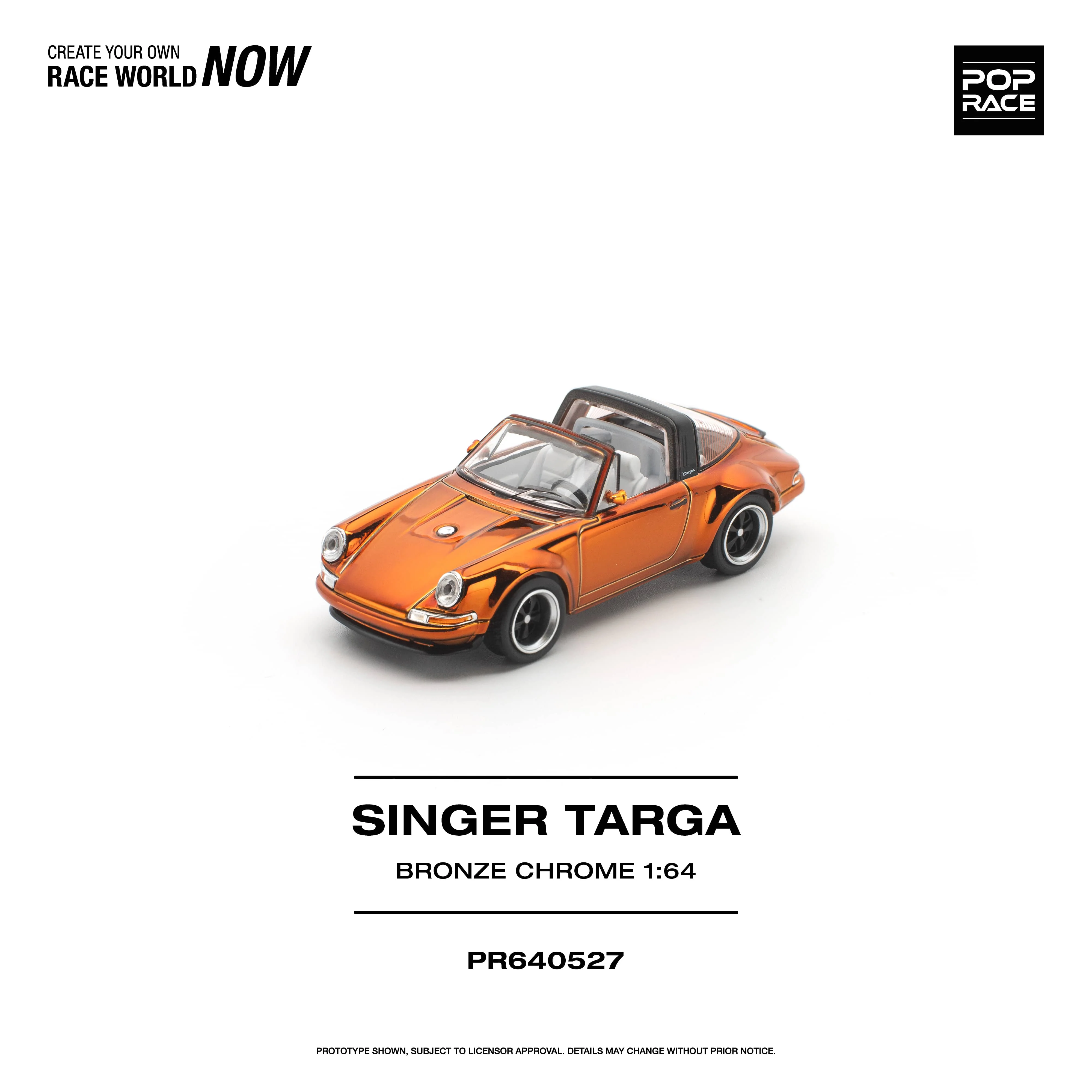 (Pre-order) Porsche Singer 911 964 Bronze Chrome Pop Race 1:64 scale