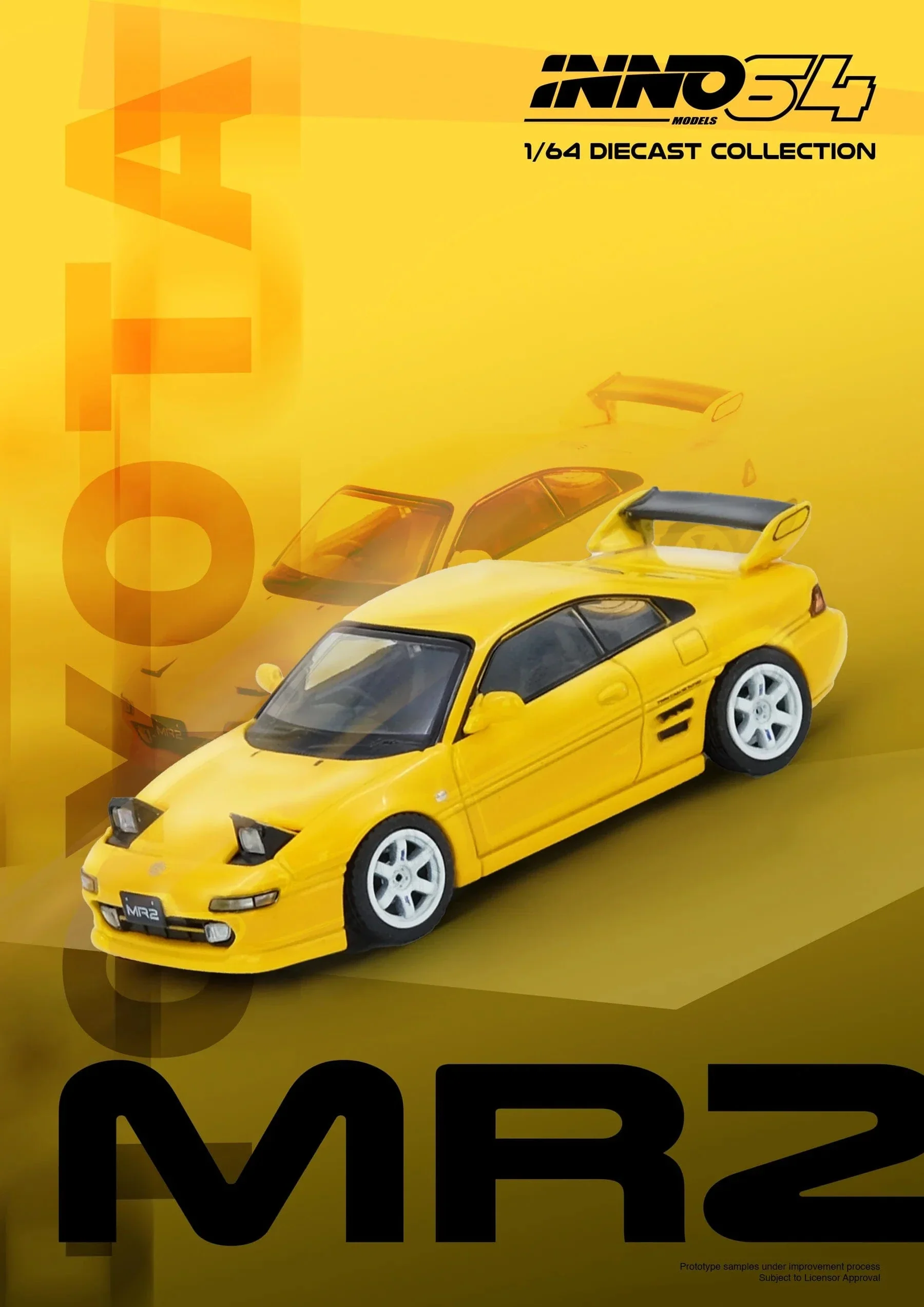 (Pre-Order) Toyota MR2 SW20 Yellow 1/64 Scale Inno64 - Image 2