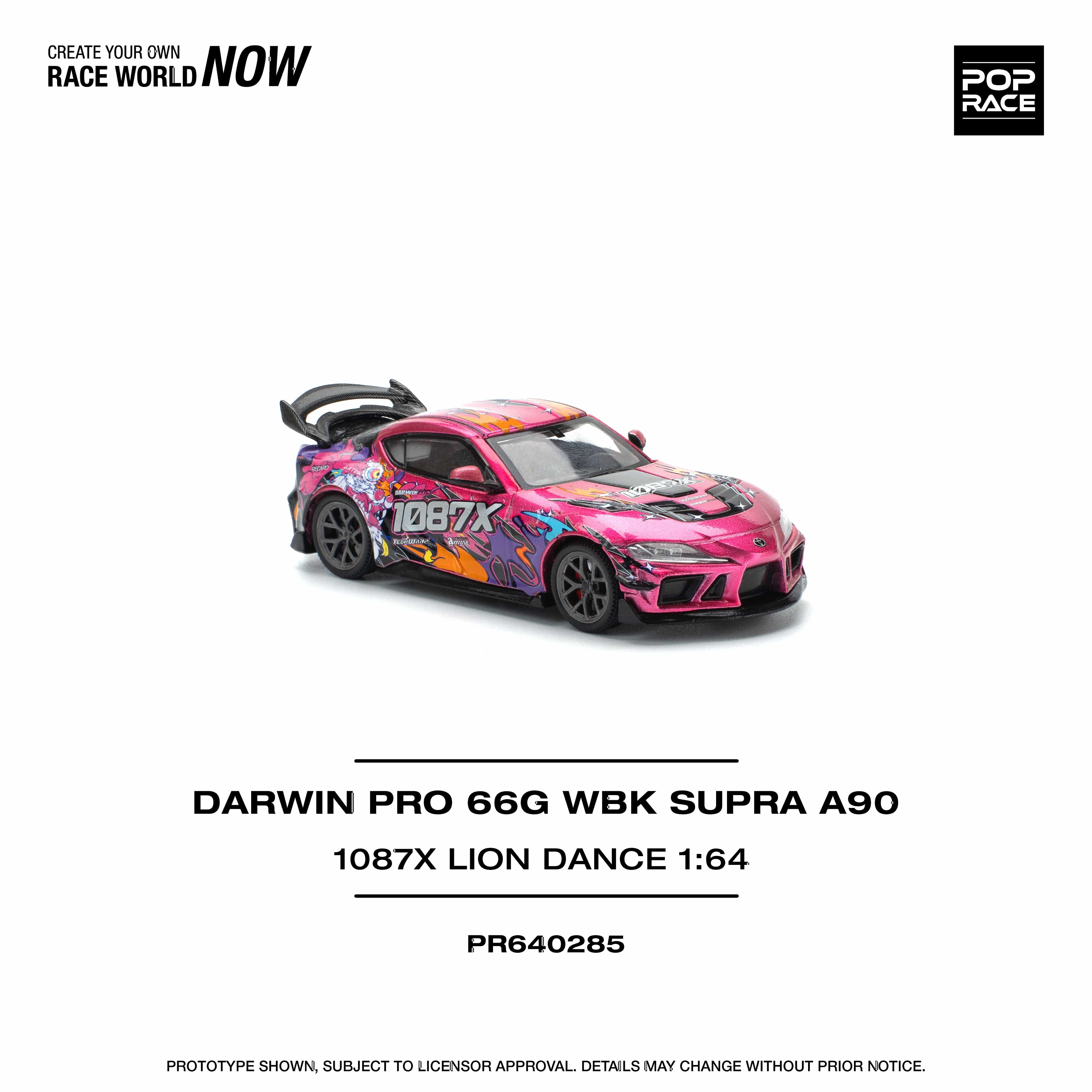 Toyota Supra Darwin Pro 66G WBK 1087 Lion Dance 1/64 scale Pop Race