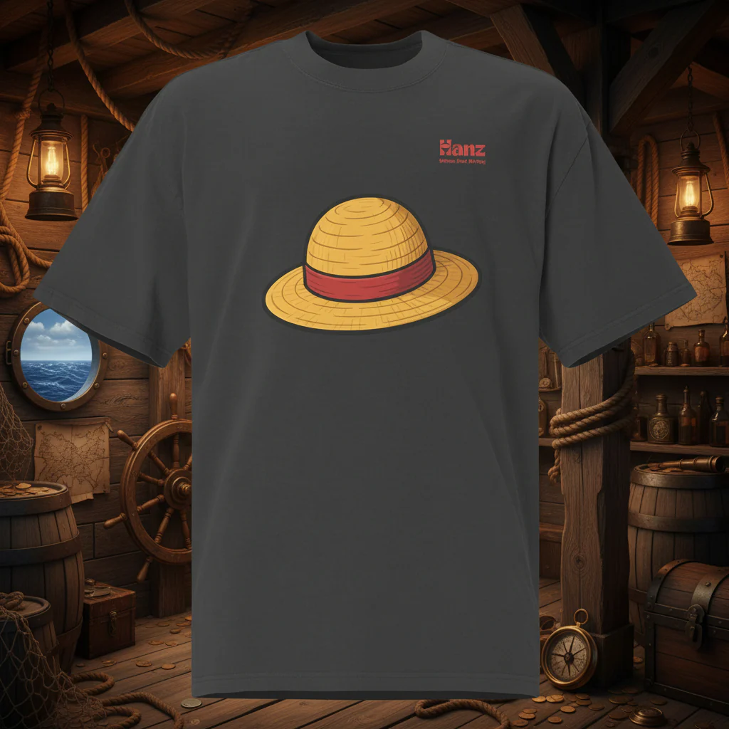 The Straw Hat Oversized T-Shirt – Faded Black
