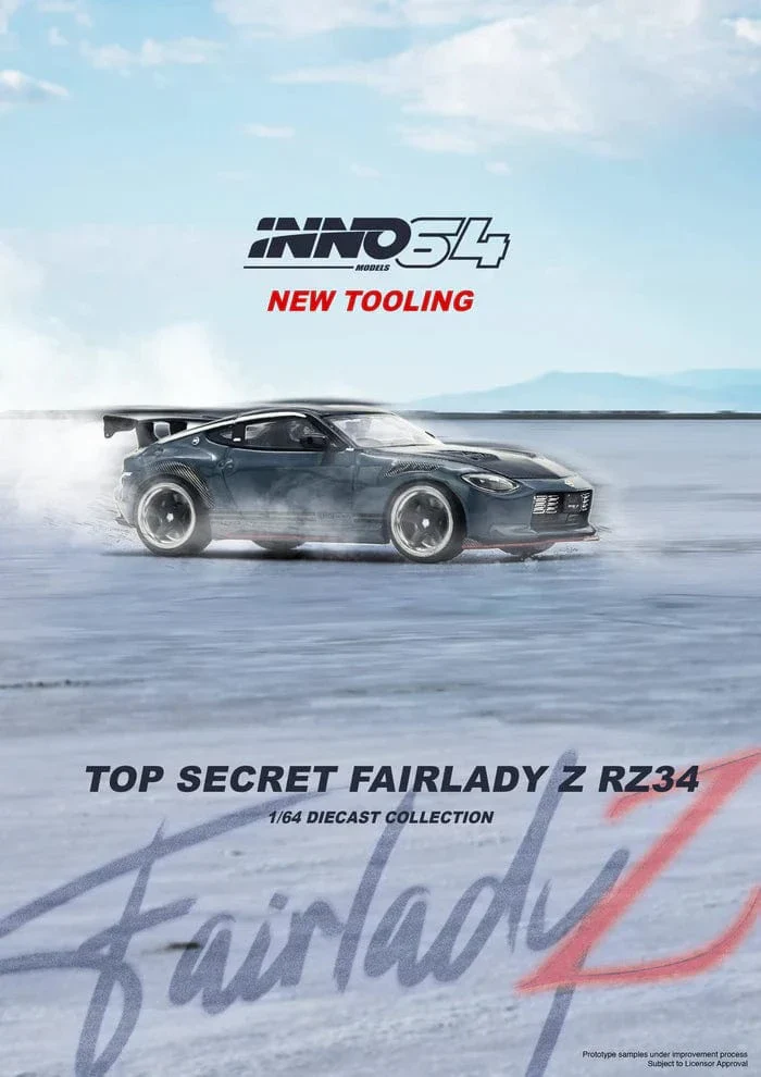 Top Secret Fairlady Z RX34 Stealth Gray Inno64 1/64 scale - Image 2